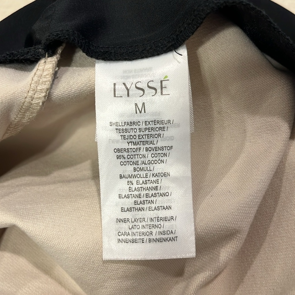 Lysse Taupe & White Cropped Ponte Leggings with Subtle Ikat Print - Picture 7 of 7